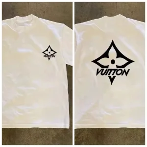 Unisex Causal Monogram Cotton T Shirt