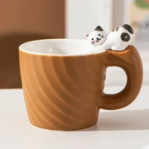 Ceramic Mug  With Cute Cat