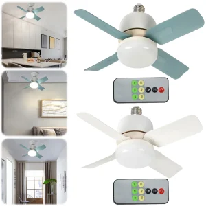 Small Socket Ceiling Fans with Dimmable 14W LED Light