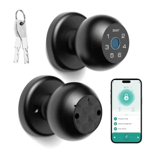 Smart Electronic Doorlock with Fingerprint, App-Controlled, Passcode, and Touchscreen Keypad