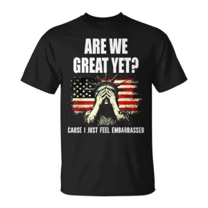 Men's Graphic Cotton T-Shirt with American Flag