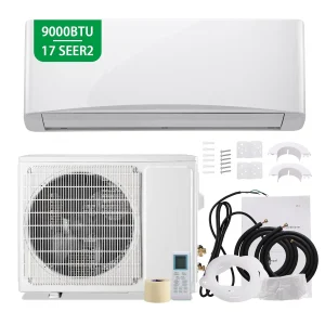 9000BTU Mini Split Air Conditioner& Heater, 17 SEER2.  Energy Saving 115V