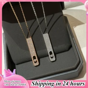 925 Sterling Silver Simple Women's Diamond Necklace