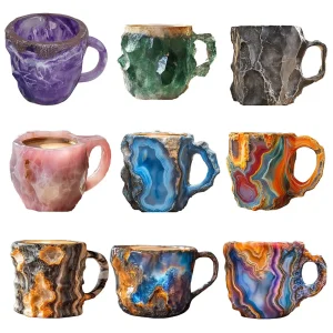 Elegant 400ml Translucent Mineral Colored Crystal Mug